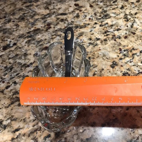 Spoon rest. Vintage glass ware by Princess House. Model 438 Set of two - Picture 4 of 5